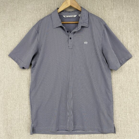 Travis Mathew Polo Performance Golf Check Print Large - Picture 1 of 11